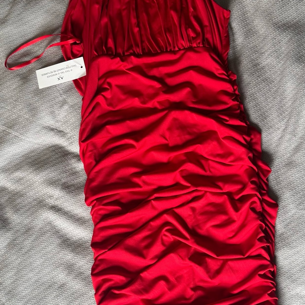AX Paris Scarlet Ruched Mini Dress